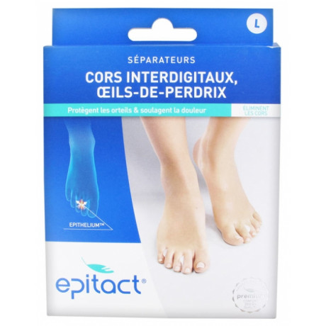 Epitact Cors Interdigitaux Oeils-de-Perdrix Séparateurs 4 Unités - Taille : L Epitact Cors Interdigitaux Oeils-de-Perdrix Séparateurs 4 Unités - Taille : L