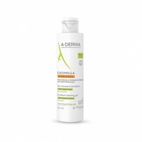 A-derma Exomega Control Gel moussant emollient 200ml A-derma Exomega Control Gel moussant emollient 200ml