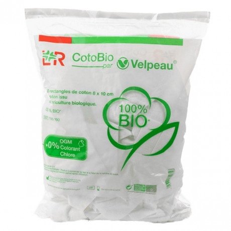 Cotobio Rectangles Coton 8 X 10cm Non Sterile Bio 180 Unites