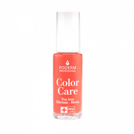 Poderm color care vernis tea tree silicium couleur corail 8ml