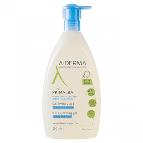 A-derma Primalba Bébé Gel Lavant Douceur 2 en 1 500ml A-derma Primalba Bébé Gel Lavant Douceur 2 en 1 500ml