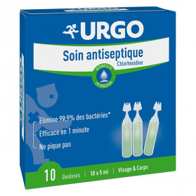 Urgo Premiers Soins Antiseptique Chlorhexidine 10 unidoses