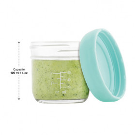 Babymoov Lot de 8 Babybols en verre 100mL / 220mL + livret recette