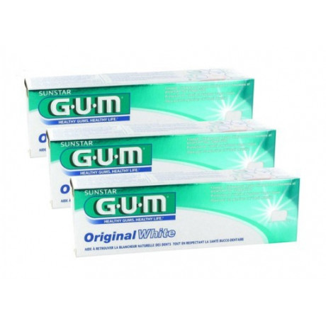 Gum Dentifrice Original White Blancheur Lot de 3 x 75ml Gum Dentifrice Original White Blancheur Lot de 3 x 75ml