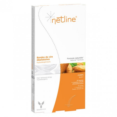 Netline Bande de Cire Dépilatoire Corps 20 unités Netline Bande de Cire Dépilatoire Corps 20 unités
