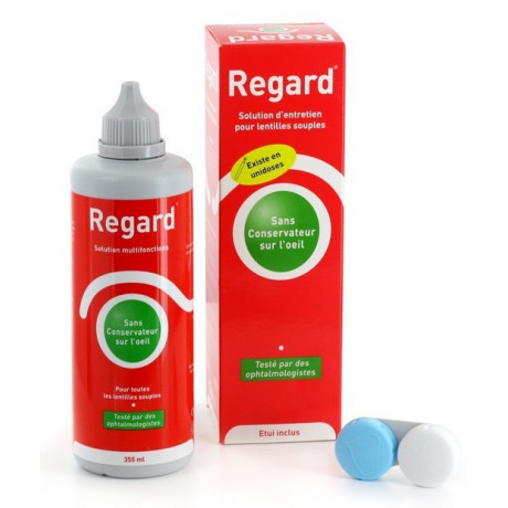 Regard Solution d'Entretien pour Lentilles Souples 355ml + étui Regard Solution d'Entretien pour Lentilles Souples 355ml + étui