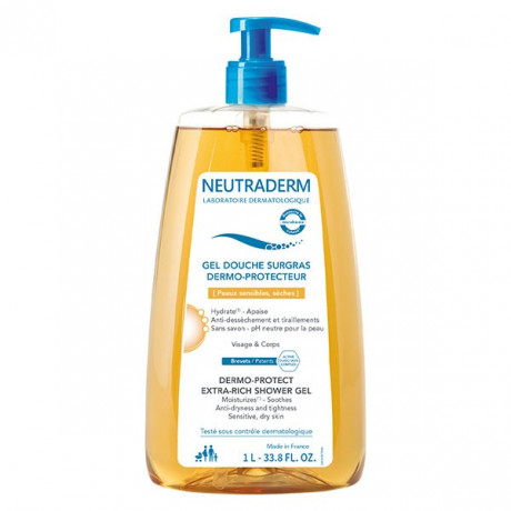 NEUTRADERM Gel douche surgras, 1litre NEUTRADERM Gel douche surgras, 1litre