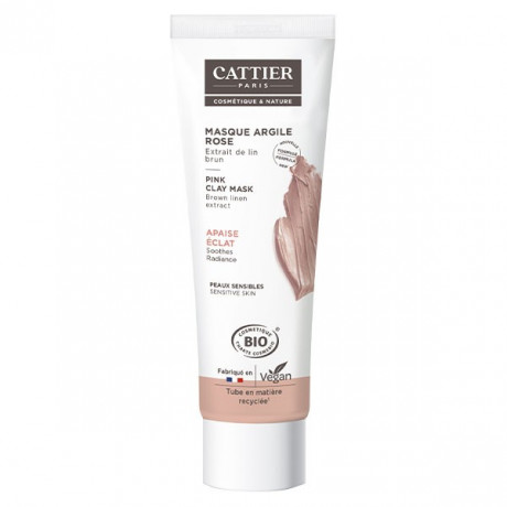 Cattier Argile Rose Masque Extrait de Lin Brun Bio 100ml Cattier Argile Rose Masque Extrait de Lin Brun Bio 100ml