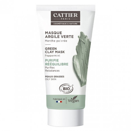 Cattier Argile Verte Masque Menthe Poivrée Bio 30ml Cattier Argile Verte Masque Menthe Poivrée Bio 30ml