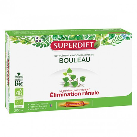 Superdiet Bouleau Bio 20 ampoules