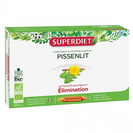 Superdiet Pissenlit Elimination Bio 20 ampoules Superdiet Pissenlit Elimination Bio 20 ampoules