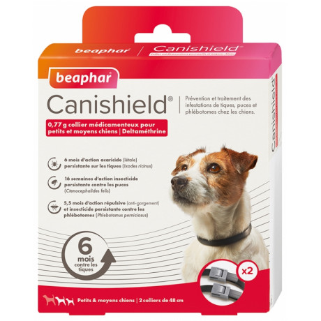 Beaphar Canishield Collier Petits et Moyens Chiens 2 Colliers Beaphar Canishield Collier Petits et Moyens Chiens 2 Colliers