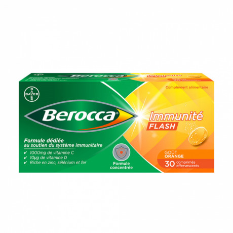 Berocca Immunité Flash 30 comprimés effervescents Berocca Immunité Flash 30 comprimés effervescents