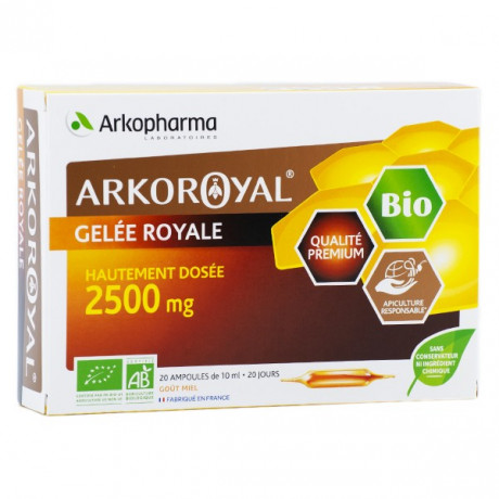 Arkopharma Arkoroyal Trésor de la Ruche Gelée Royale 2500mg Bio 20 ampoules