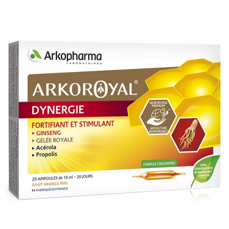 ARKOPHARMA ARKO ROYAL - Dynergie - Fortifiant & Stimulant - 20 ampoules ARKOPHARMA ARKO ROYAL - Dynergie - Fortifiant & Stimulant - 20 ampoules