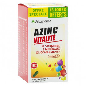 Azinc vitalité Adulte 120 + 30 gelules offerte