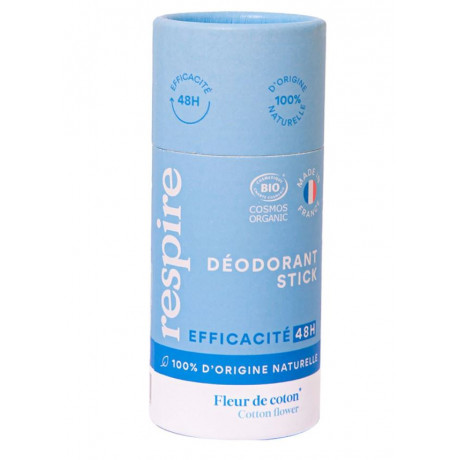 Respire Déodorant Solide Certifié Bio - Fleur de Coton - 50g Respire Déodorant Solide Certifié Bio - Fleur de Coton - 50g