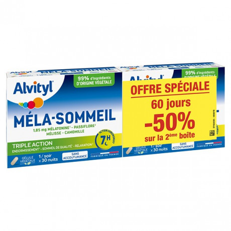 Alvityl Méla-Sommeil Lot de 2 x 30 gélules