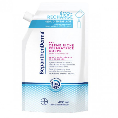 BepanthenDerma Crème Riche Réparatrice Corps Éco-Recharge 400ml BepanthenDerma Crème Riche Réparatrice Corps Éco-Recharge 400ml