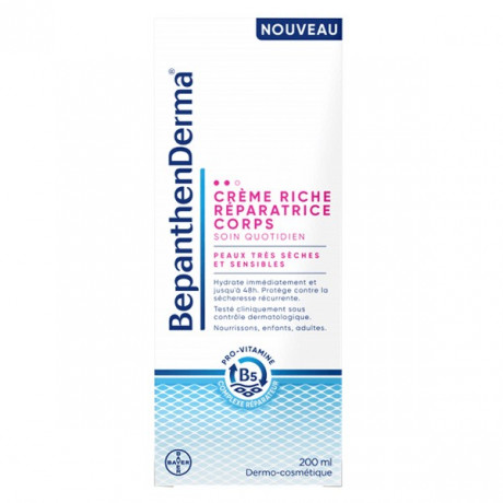 BepanthenDerma Crème Riche Réparatrice Corps 200ml