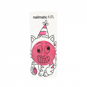 Nailmatic Kids Vernis enfant base eau - Kitty - rose bonbon paillettes 8ml