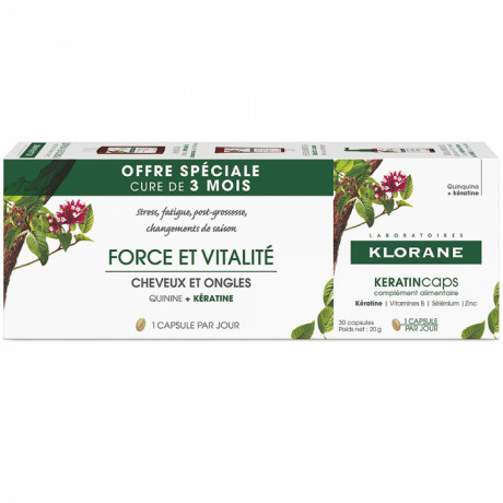 Klorane KeratinCaps Lot de 3 x 30 Capsules Klorane KeratinCaps Lot de 3 x 30 Capsules