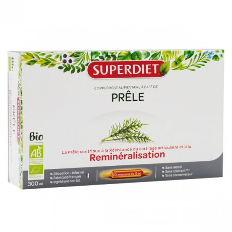 Superdiet Prêle Bio 20 ampoules Superdiet Prêle Bio 20 ampoules