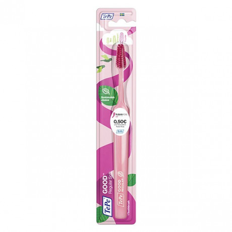 TePe GOOD Brosse à Dents Regular Souple Edition Limitée Ruban Rose