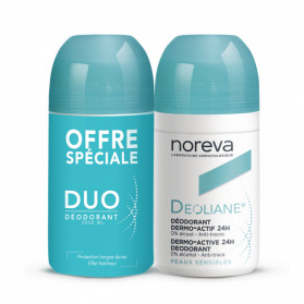 Noreva Déoliane déodorant Roll-on dermo-actif 24h lot de 2x50ml