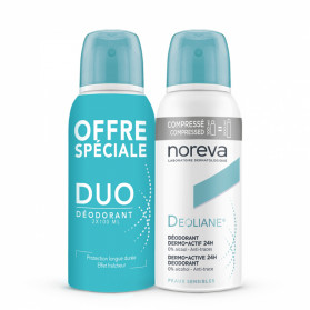 Noreva Deoliane déodorant Spray dermo-actif 24h lot de 2x100ml