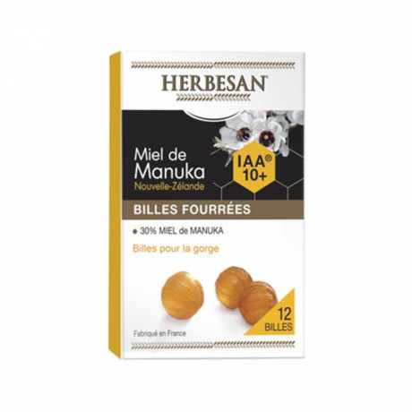 Herbesan Miel de Manuka IAA10+ Billes Fourrées 54g