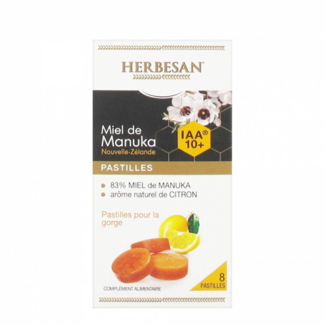 Herbesan Miel de Manuka IAA10+ Pastilles Gout Citron 20g