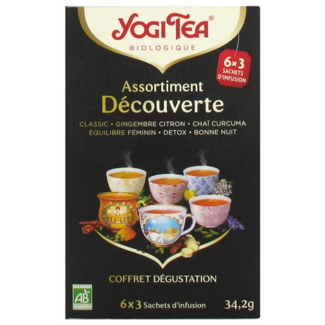 Yogi Tea Assortiment Découverte Bio 6 x 3 Sachets