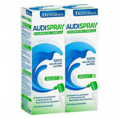 Audispray Adulte Hygiène de l'Oreille Lot de 2 x 50ml - 59074 