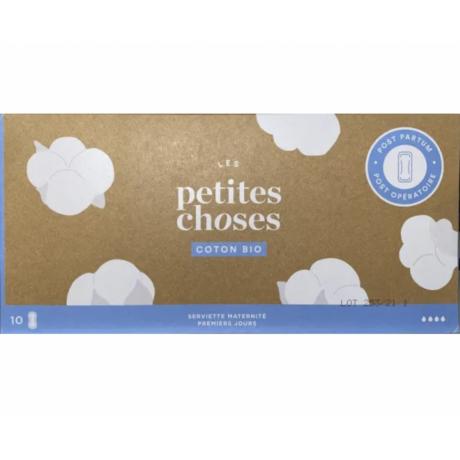Les Petites Choses Serviette Hygiène Maternité en coton Bio x10 serviettes maternité Les Petites Choses Serviette Hygiène Maternité en coton Bio x10 serviettes maternité