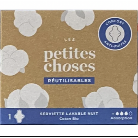 Les Petites Choses Serviette Lavable Nuit Coton Bio x1 serviette Les Petites Choses Serviette Lavable Nuit Coton Bio x1 serviette