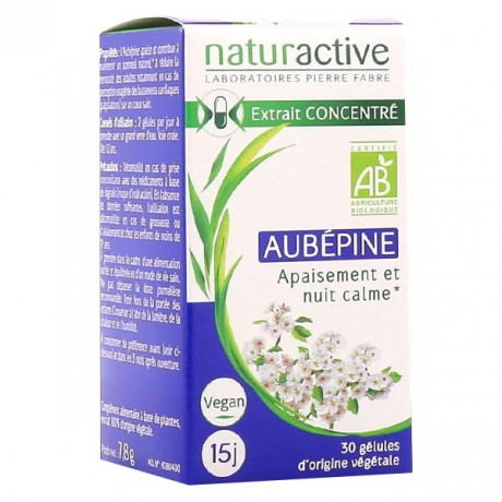 Naturactive Aubépine Bio 30 gélules végétales Naturactive Aubépine Bio 30 gélules végétales