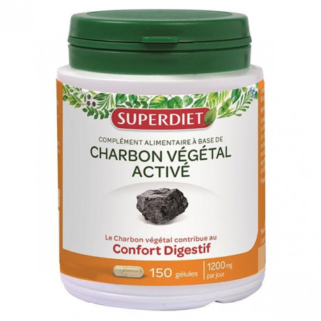 Superdiet Charbon Végétal 150 gélules Superdiet Charbon Végétal 150 gélules