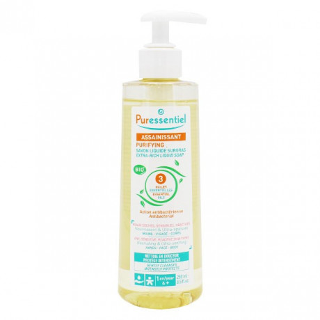 Puressentiel Assainissant Savon Liquide Surgras Aux 3 Huiles Essentielles Bio 250ml Puressentiel Assainissant Savon Liquide Surgras Aux 3 Huiles Essentielles Bio 250ml