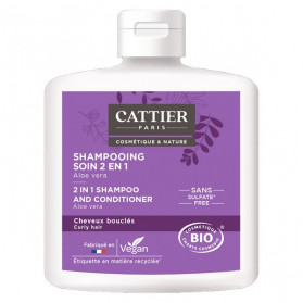 Cattier Shampooing Soin 2 en 1 Cheveux Bouclés Bio 250ml