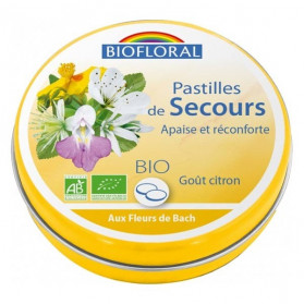 Biofloral Pastilles de Secours Sans Alcool Format Familial 50g