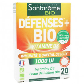 Santarome Bio Vitamine D3 Végétale & Bio 1000UI 20 comprimés