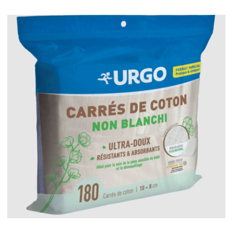Urgo Carres De Coton Non Blanchi 180 Carres De Coton
