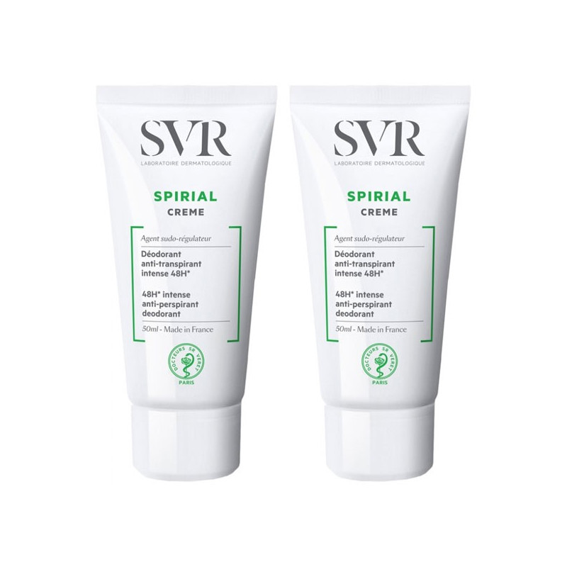 SVR Spirial Crème Anti-Transpirante Lot de 2 x 50ml