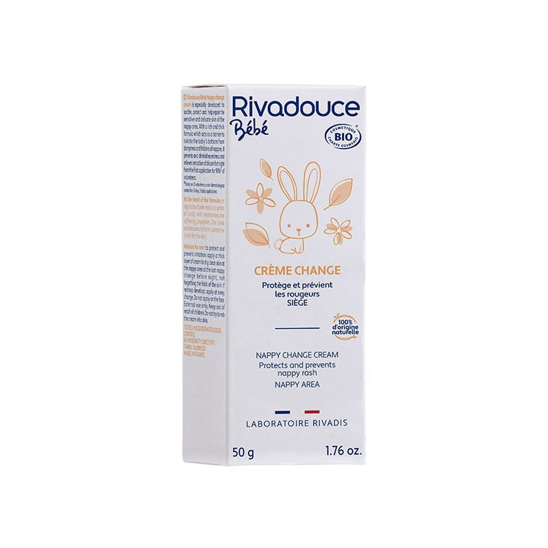 RIVADOUCE CRÈME POUR LE CHANGE BÉBÉ BIO 50G - 54354 