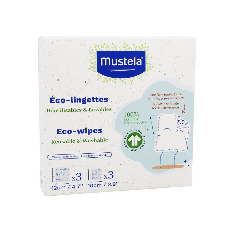 Mustela Eco-Lingette Réutilisable et Lavable 6 unités