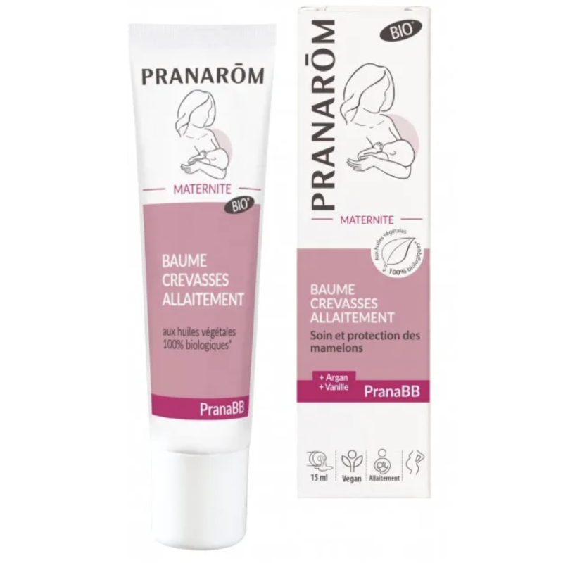 Pranarom Maternité Baume crevasses mamelons Bio - Crème allaitement