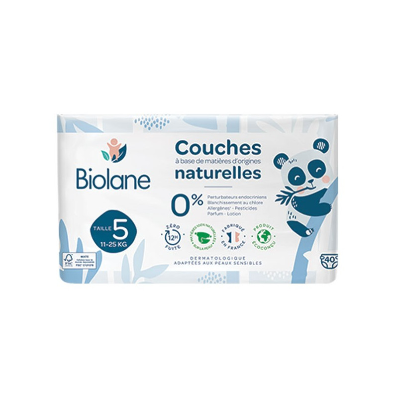 Biolane Couches Naturelles T5 40 Couches - 58743 