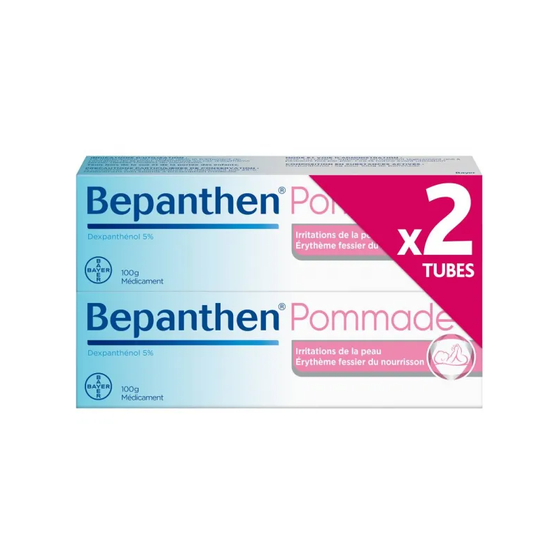 Bepanthen 5 % Pommade lot de 2 x 100g