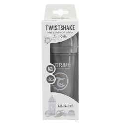 TWISTSHAKE BIBERON ANTI-COLIQUE/TÉTINE Silicone/180ml Ts Pastel Grey Gris  EUR 19,99 - PicClick FR